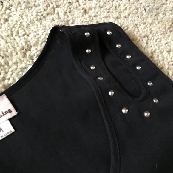 Black Satin Tank Top - Picture 4 of 5